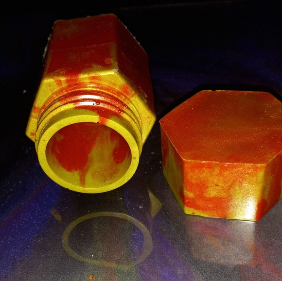 Handmade resin jar w lid - Picture 4 of 5